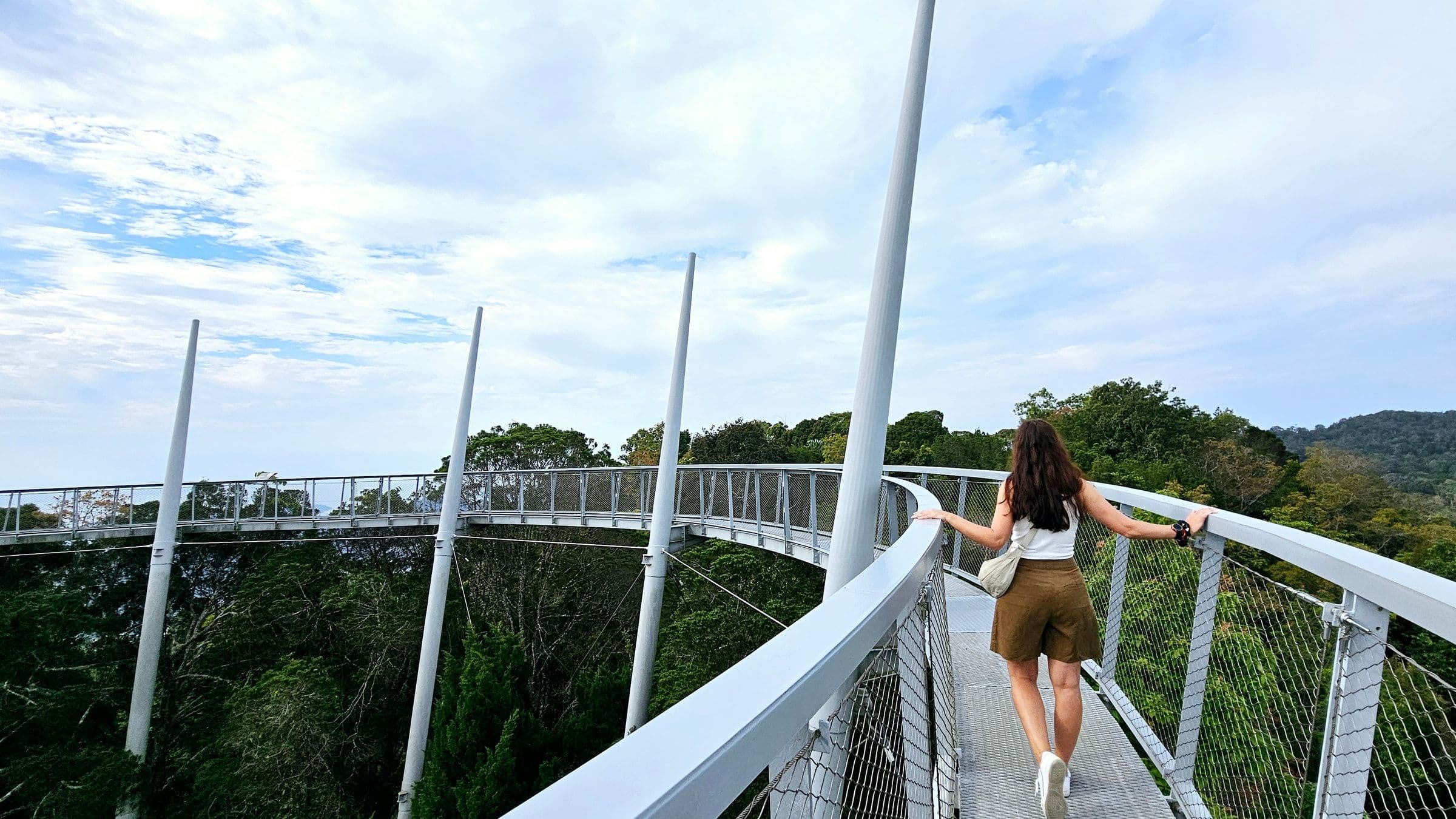 The Langur Way canopy walkway suspended through the rainforest at The Habitat Penang Hill